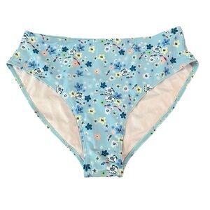 New! Floral High-Waisted Bikini Bottoms Size XL